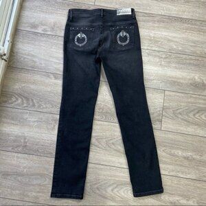 ZERRES Comfort Waistband Beaded Slim Fit Straight Jeans